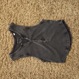 Tilly's black tank top size xs with buttons